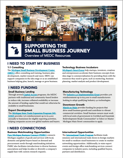 MEDC Small Business Journey